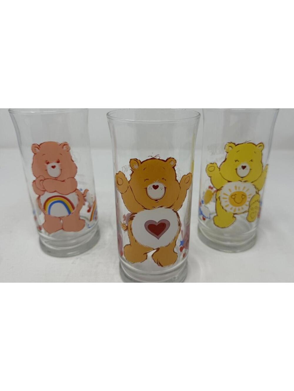 Vintage Care Bears Glasses Set of 3